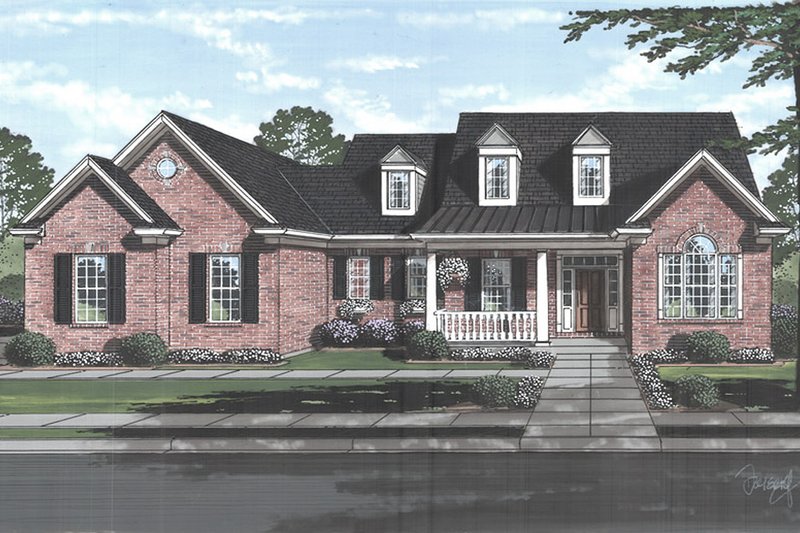 Architectural House Design - Country Exterior - Front Elevation Plan #46-924
