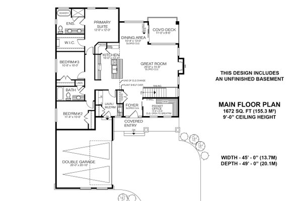 Architectural House Design - Contemporary Floor Plan - Main Floor Plan #1100-77