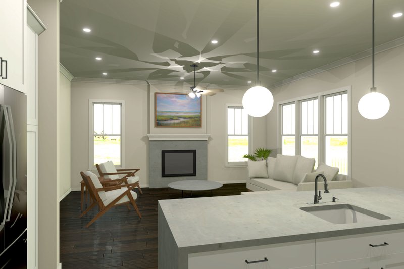 Home Plan - Interior - Family Room 2 for Farmhouse House Plan #461-74 - 4 bed, 2.5 bath