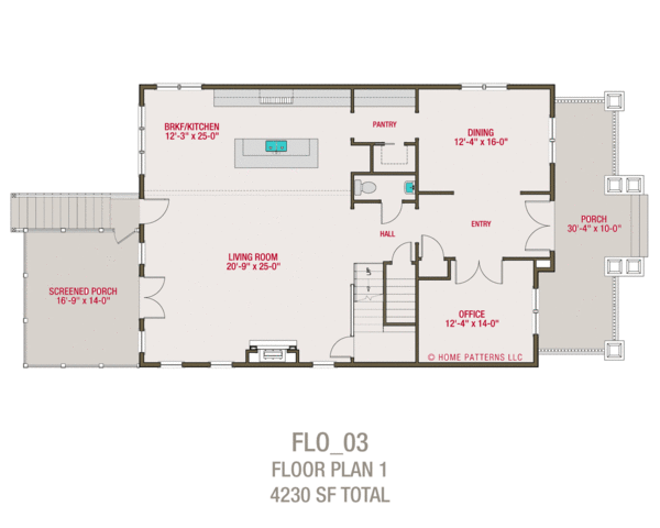 Craftsman Floor Plan - Main Floor Plan #461-63