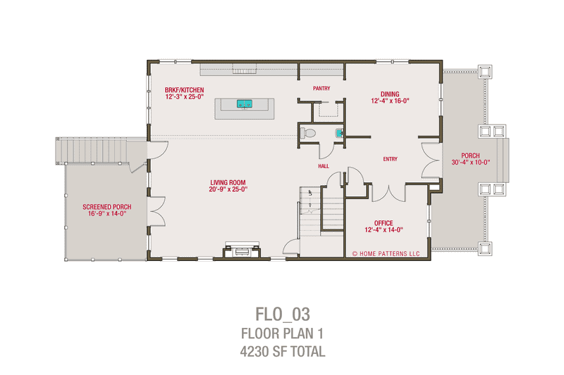 House Plan Design - Floor Plan - Main Floor for Craftsman House Plan #461-63 - 5 bed, 4.5 bath