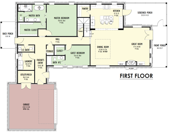 Barndominium Floor Plan - Main Floor Plan #1092-38