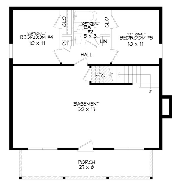 Traditional Floor Plan - Other Floor Plan #932-525