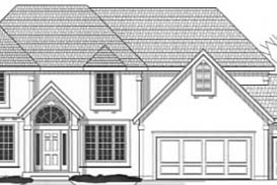 Exterior - Front Elevation for Traditional House Plan #67-543 - 4 bed, 3.5 bath