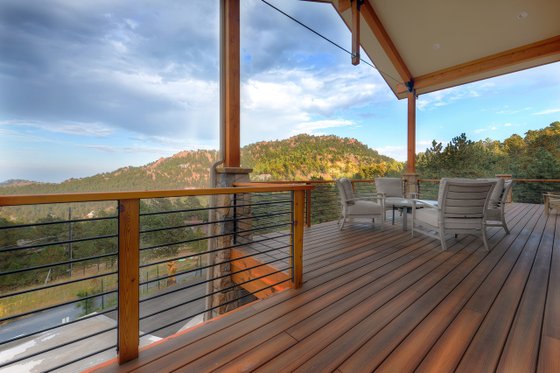 Exterior - Covered Porch 1 for Modern House Plan #1042-20 - 4 bed, 4.5 bath