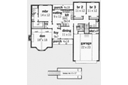 Southern Style House Plan - 3 Beds 2 Baths 1621 Sq/Ft Plan #16-131 