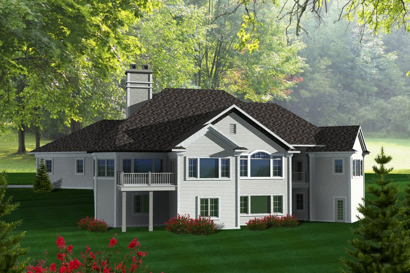 House Design - Exterior - Rear Elevation for Craftsman House Plan #70-1130 - 4 bed, 3.5 bath