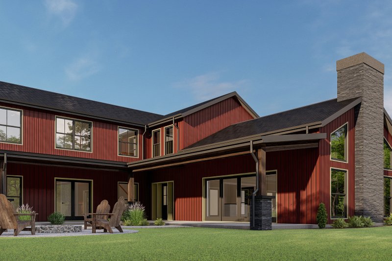 House Plan Design - Exterior - Other Elevation 2 for Barndominium House Plan #1092-45 - 5 bed, 4.5 bath