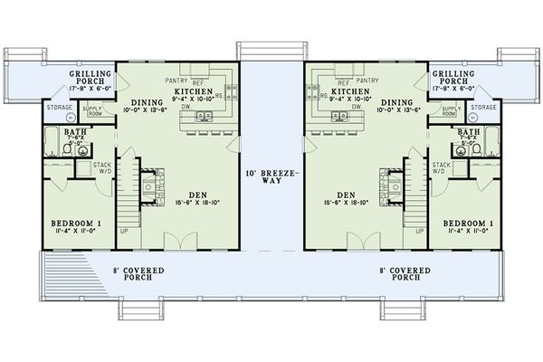 Country Floor Plan - Main Floor Plan #17-2564