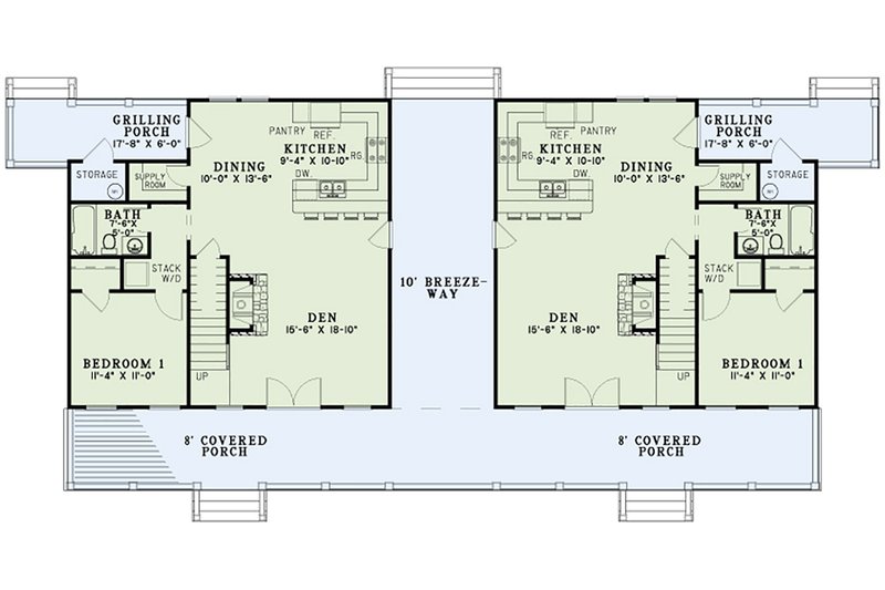 House Plan Design - Floor Plan - Main Floor for Country House Plan #17-2564 - 6 bed, 4 bath