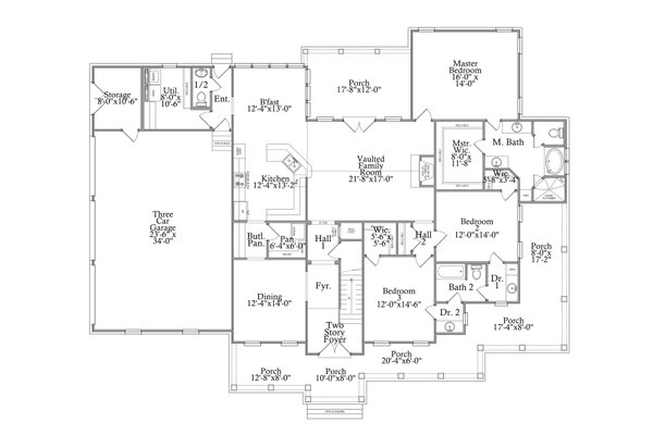 Traditional Floor Plan - Main Floor Plan #69-424