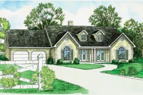 Exterior - Front Elevation for Traditional House Plan #16-181 - 3 bed, 2 bath