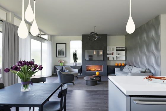 Interior - Family Room 1 for Contemporary House Plan #48-1125 - 3 bed, 2 bath