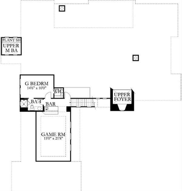 Home Plan - Mediterranean Floor Plan - Upper Floor Plan #80-197