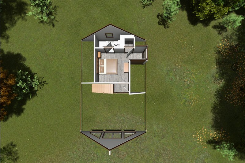 Dream House Plan - Floor Plan - Upper Floor 1 for Cabin House Plan #513-2208 - 2 bed, 2 bath