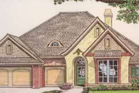 Exterior - Front Elevation for European House Plan #310-358 - 4 bed, 2.5 bath