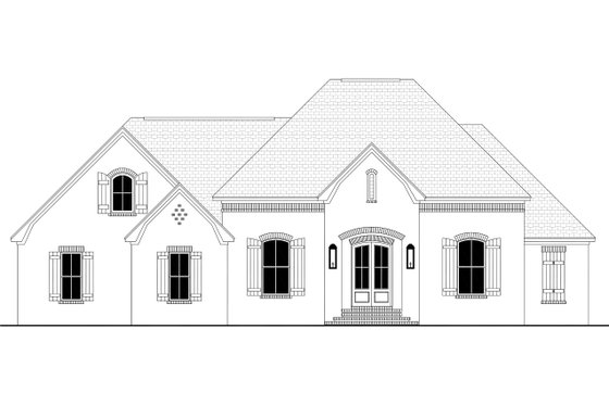Exterior - Front Elevation 6 for European House Plan #430-94 - 3 bed, 2 bath