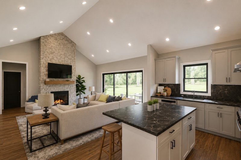 House Blueprint - Interior - Kitchen 1 for Farmhouse House Plan #1064-509 - 3 bed, 2.5 bath