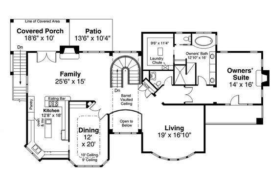 Floor Plan - Upper Floor for Adobe / Southwestern House Plan #124-1193 - 3 bed, 2.5 bath
