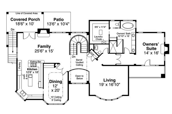 Architectural House Design - Adobe / Southwestern Floor Plan - Upper Floor Plan #124-1193