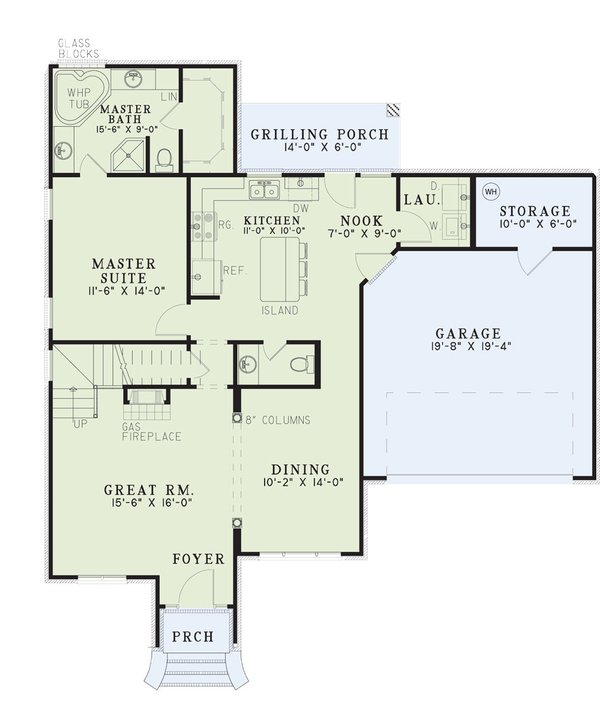 Home Plan - European Floor Plan - Main Floor Plan #17-2985