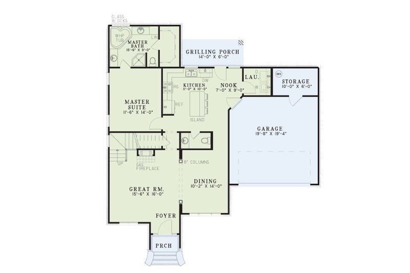 Home Plan - Floor Plan - Main Floor for European House Plan #17-2985 - 3 bed, 2.5 bath
