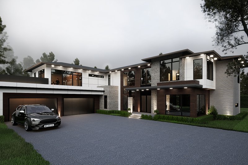 Architectural House Design - Contemporary Exterior - Front Elevation Plan #1066-289