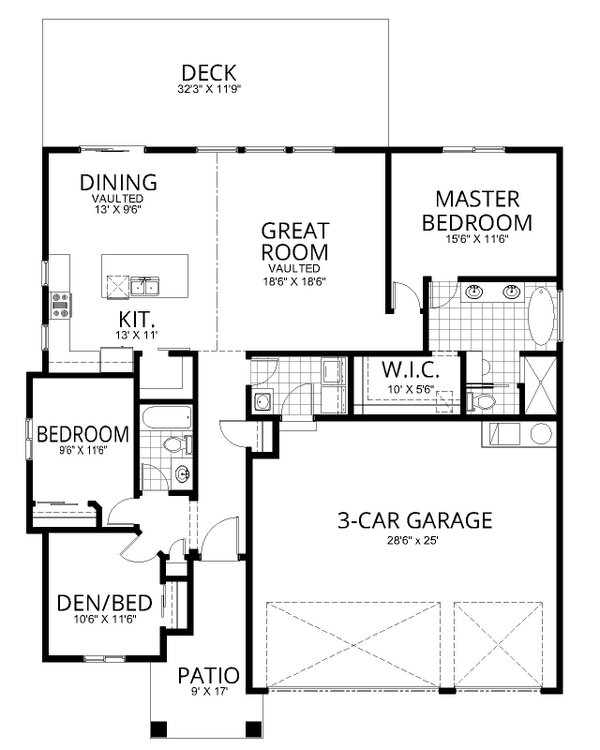 Dream House Plan - Contemporary Floor Plan - Main Floor Plan #112-175