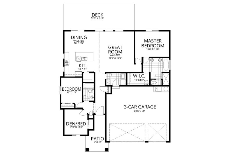 Dream House Plan - Floor Plan - Main Floor for Contemporary House Plan #112-175 - 3 bed, 2 bath