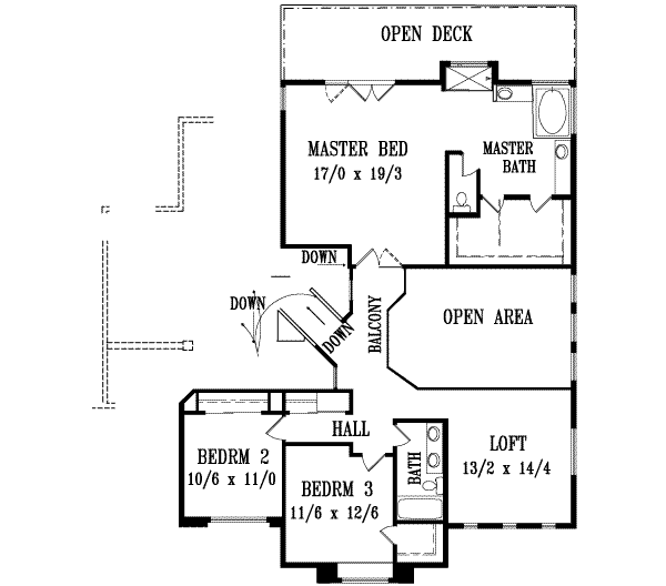 Dream House Plan - Adobe / Southwestern Floor Plan - Upper Floor Plan #1-1124
