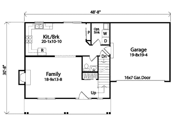 Architectural House Design - Country Floor Plan - Main Floor Plan #22-531