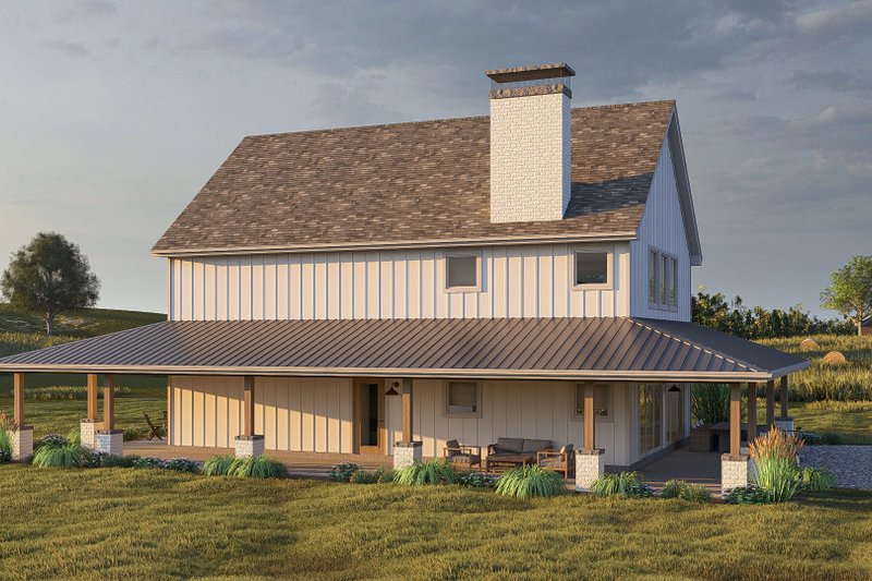 Dream House Plan - Exterior - Other Elevation for Barndominium House Plan #455-677 - 3 bed, 3.5 bath