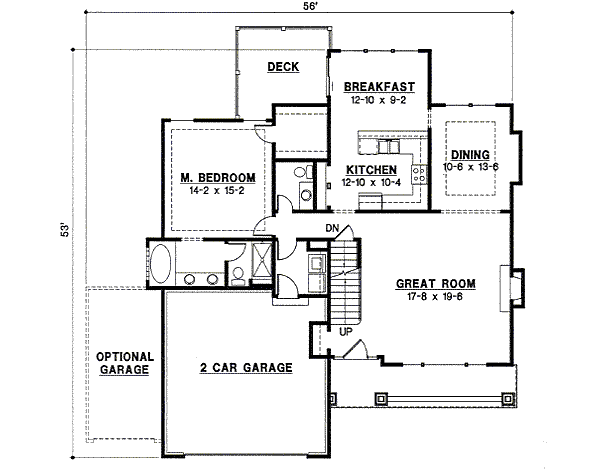 Traditional Floor Plan - Main Floor Plan #67-805