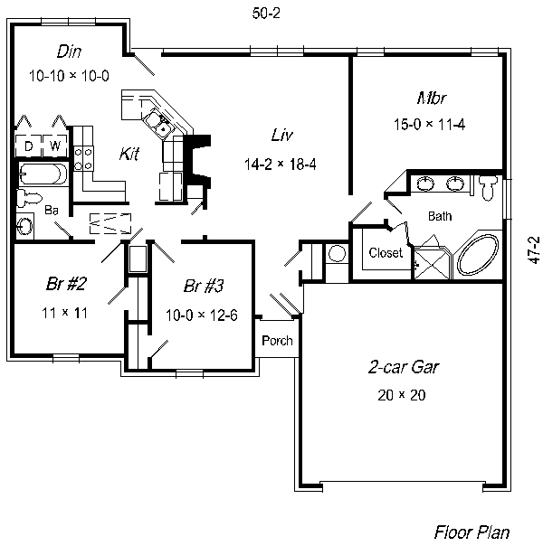 Traditional Floor Plan - Main Floor Plan #329-177
