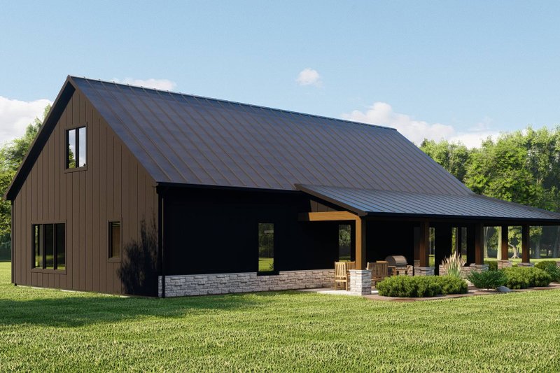 Home Plan - Exterior - Rear Elevation 1 for Country House Plan #1064-276 - 3 bed, 2 bath