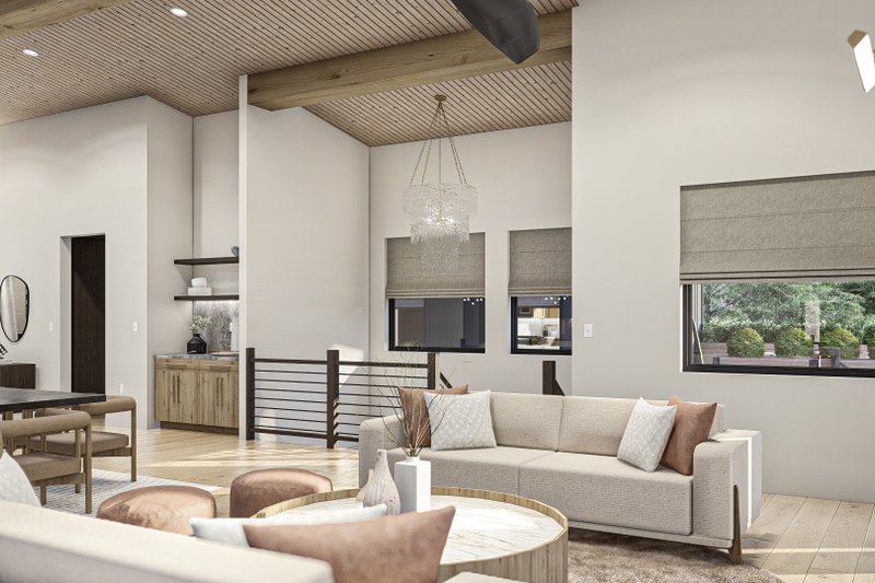 Home Plan - Interior - Family Room 1 for Modern House Plan #455-529 - 2 bed, 2.5 bath