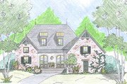 European Style House Plan - 4 Beds 3 Baths 2895 Sq/Ft Plan #36-470 