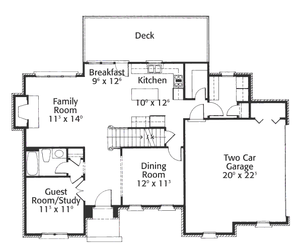 House Plan Design - Traditional Floor Plan - Main Floor Plan #429-19