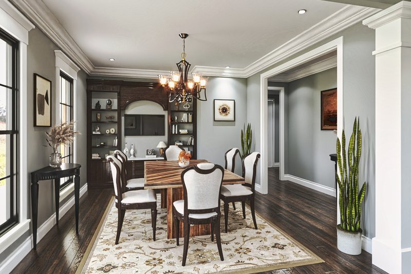 House Blueprint - Interior - Dining Room for Farmhouse House Plan #54-587 - 3 bed, 3.5 bath