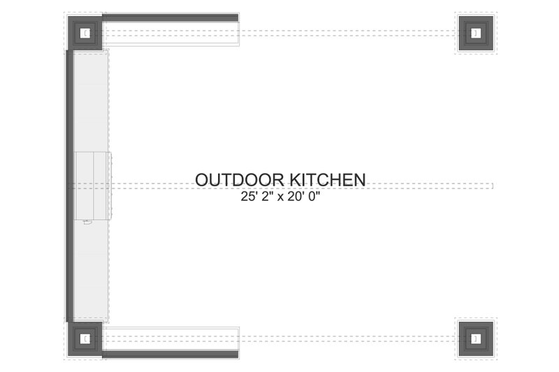 House Blueprint - Floor Plan - Main Floor for Country House Plan #1060-200, 0 bath