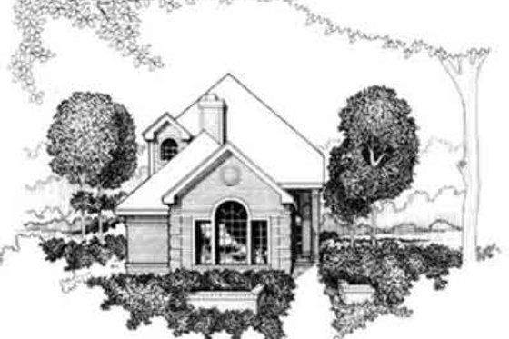 Exterior - Front Elevation for European House Plan #141-183 - 3 bed, 2.5 bath