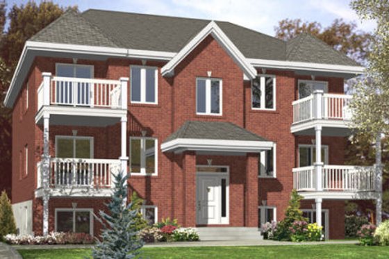 Exterior - Front Elevation for European House Plan #138-257 - 2 bed, 1 bath