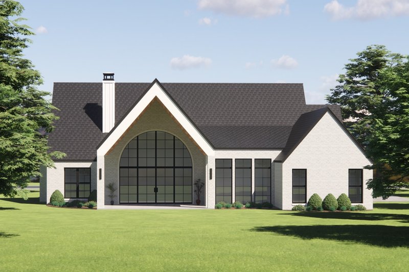 House Design - Exterior - Rear Elevation for European House Plan #1096-54 - 4 bed, 3.5 bath