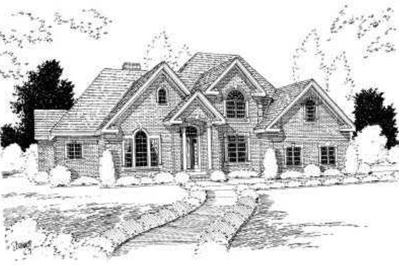 Exterior - Front Elevation for Traditional House Plan #75-157 - 3 bed, 3 bath