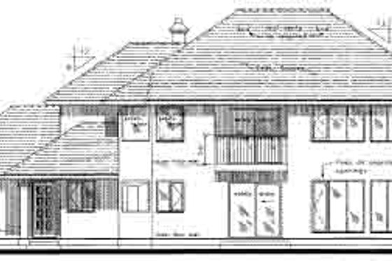 Exterior - Rear Elevation for Traditional House Plan #18-332 - 4 bed, 3 bath