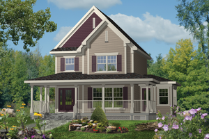 Country Exterior - Front Elevation Plan #25-4494