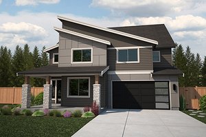 Contemporary Exterior - Front Elevation Plan #569-86