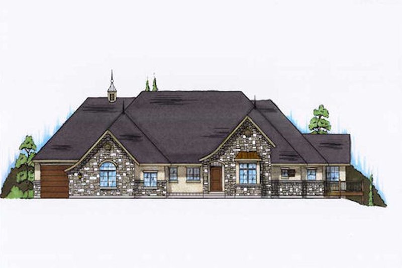 Architectural House Design - European Exterior - Front Elevation Plan #5-365