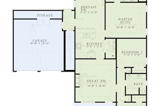 Exterior - Front Elevation 4 for Traditional House Plan #17-1003 - 3 bed, 2 bath