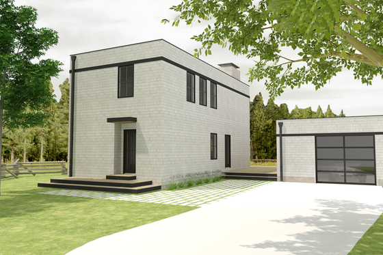Exterior - Front Elevation 3 for Modern House Plan #914-5 - 2 bed, 1.5 bath
